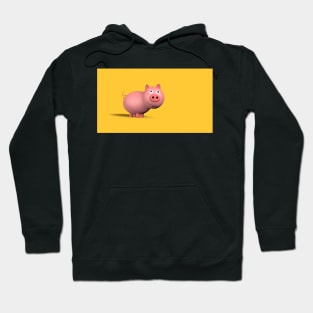 3d rendering of a cute little pig piggy bank Hoodie